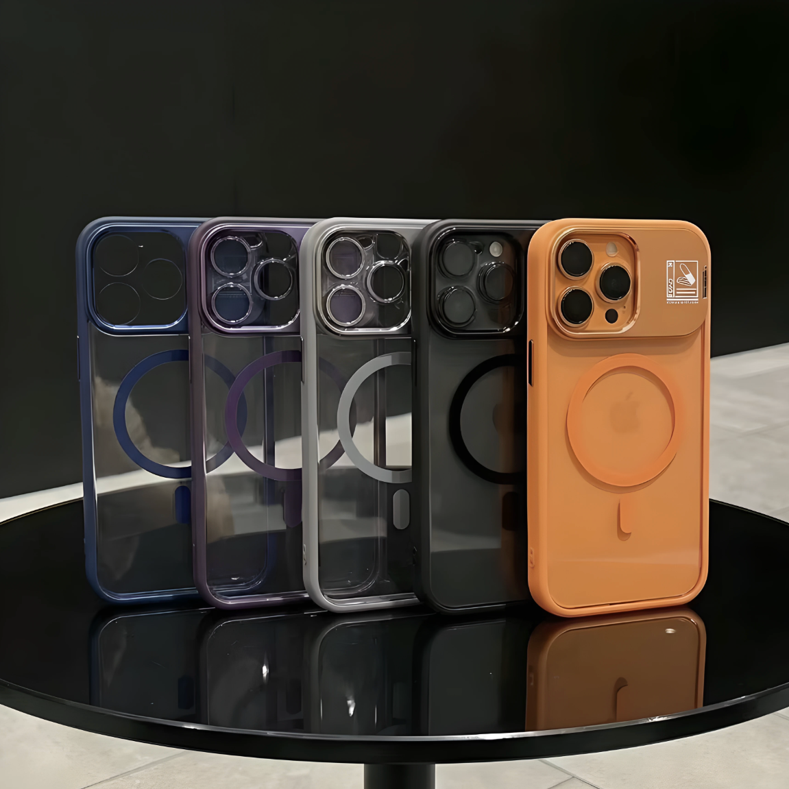 Metal Magnetic Phone Case with Lens Holder for iPhone 17 Air 17 15 16 Pro 14 Plus 13 12 Pro Max 11 Pro Camera Protection