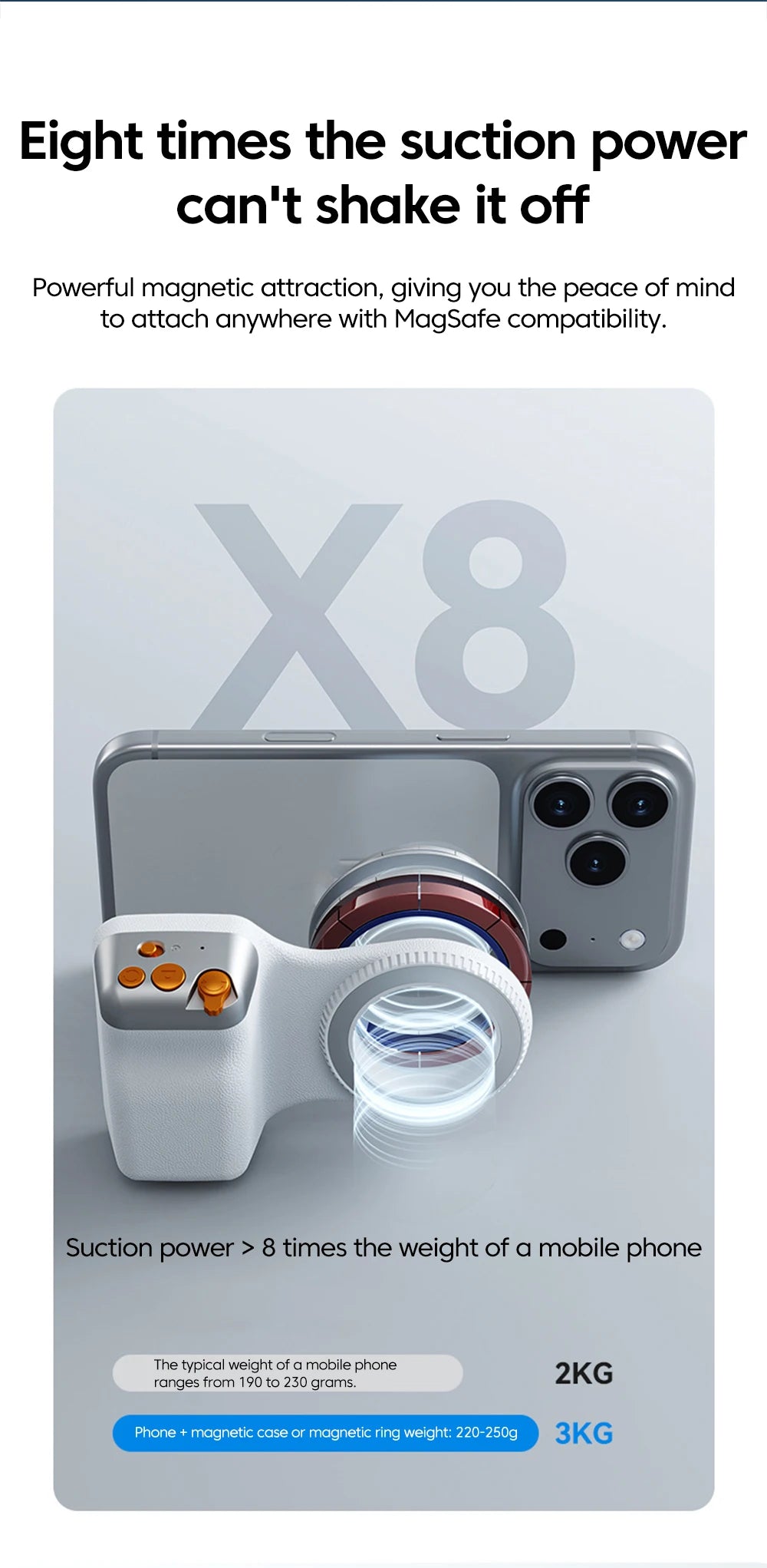 Magnetic Smart Phone Holder Shooting Aid Remote Control Handle For Iphone Android Phone Phone Camera Shoot Hand Grip